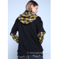 POUCH POCKET HOODIE İLE KONTRAST KONTROLLÜ